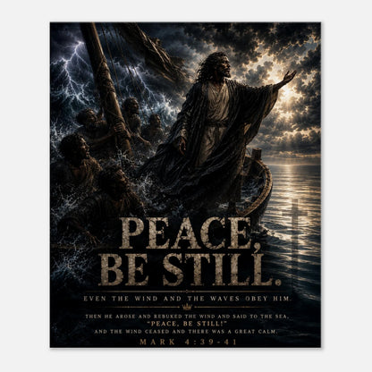 Inspirational Christian canvas art with a faith-based message.