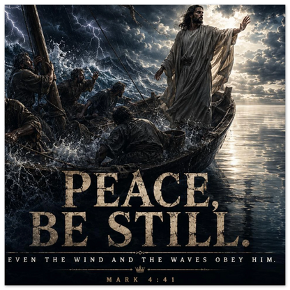 Christian home decor poster with faith-inspired artwork.