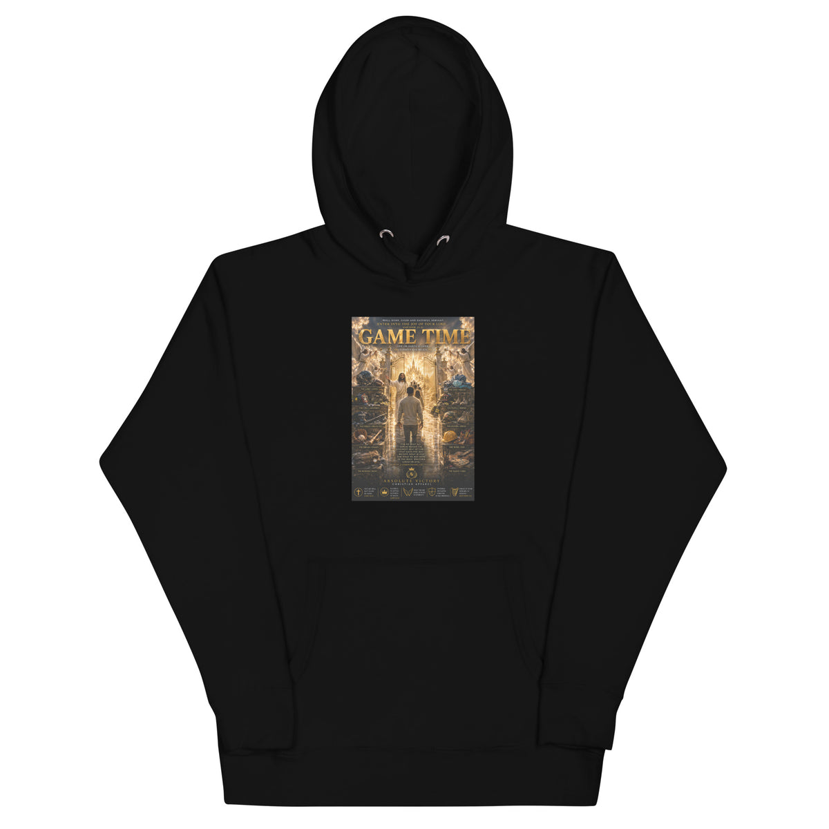 scripture-inspired christian hoodie with biblical artwork.