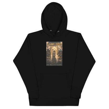 Scripture-inspired Christian hoodie with biblical artwork.