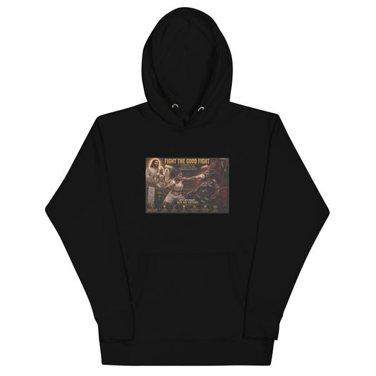 Christian hoodie featuring an inspirational Bible verse.