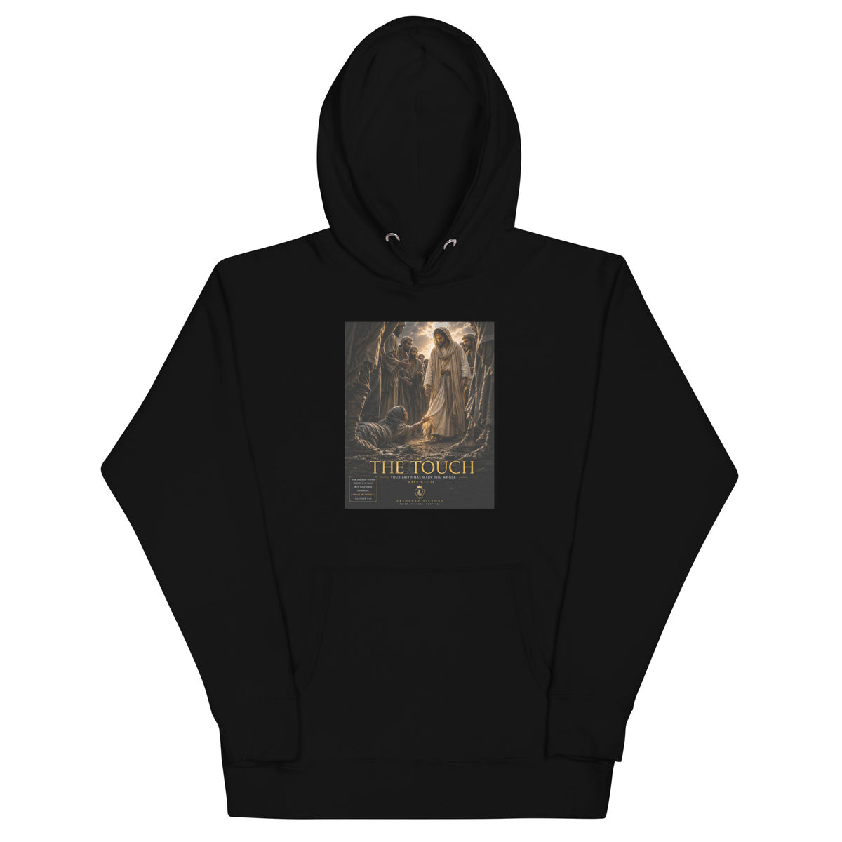 inspirational christian hoodie designed around faith and hope.