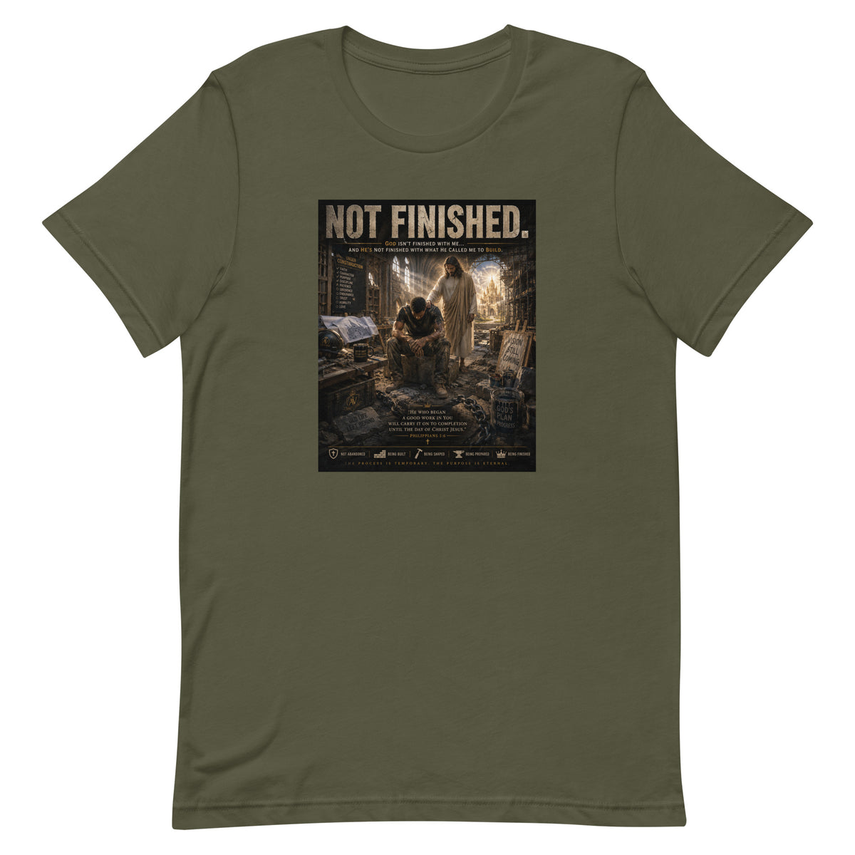 fearless christian tee with bold faith-inspired graphic.